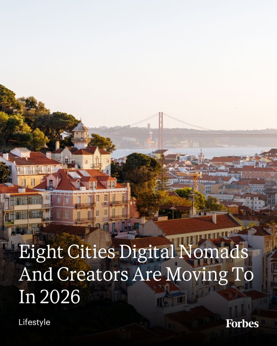Forbes's tweet photo. Lisbon has emerged as one of Europe’s top hubs for digital nomads and creators, driven by strong infrastructure, community and visa accessibility. Explore more: https://t.co/BPG5PSxssl (Photo: Getty Images) https://t.co/piSeo0snzy