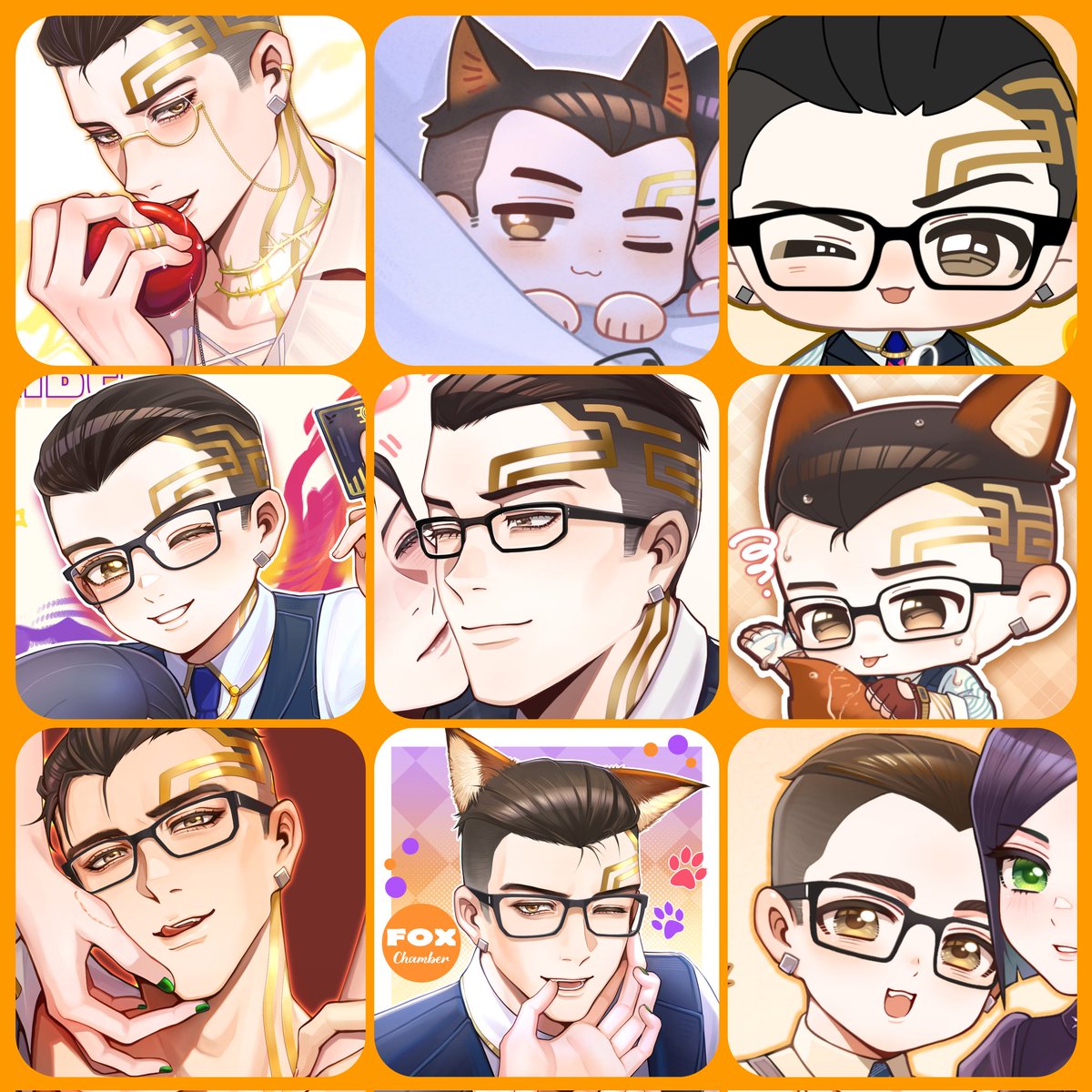 思考了很久我画的💰到底像什么
拼完图脑袋里忽然蹦出一个形容……呃……雄小鬼