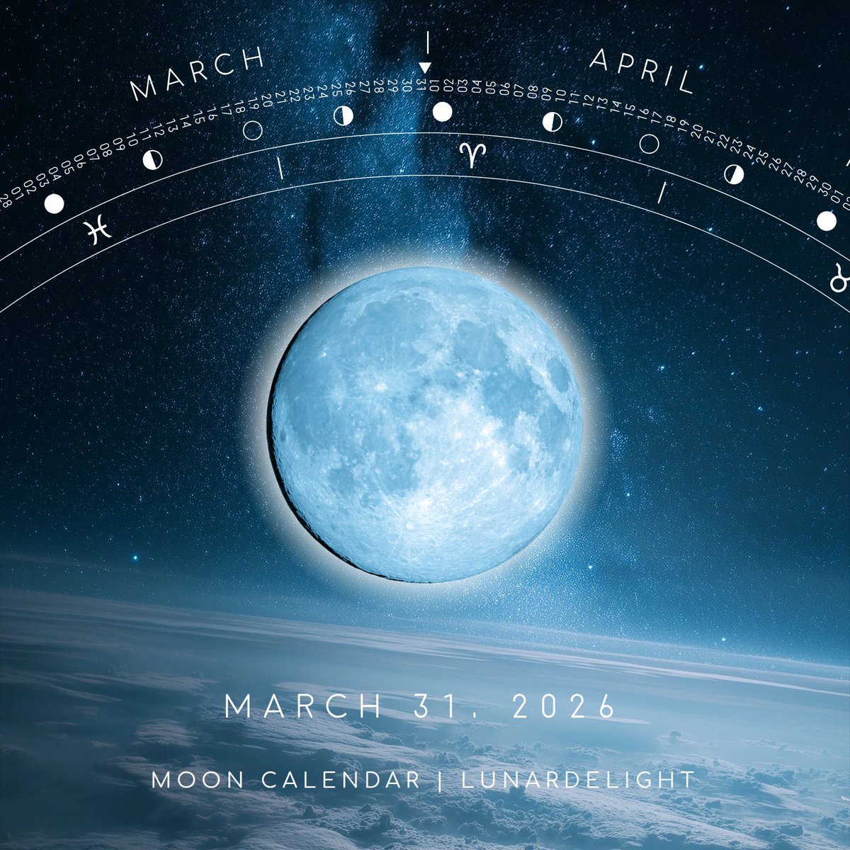 lunardelight's tweet image. 🌔 Waxing Gibbous - Illumination: 98%
📆  Tue, Mar 31 @ 19:20 GMT

🌕 Next Full Moon in ~1 day:
🗓 Thu, Apr 2 @ 02:13 GMT

🌑 Next New Moon in ~17 days:
🗓 Fri, Apr 17 @ 11:54 GMT

🌔 #march2026 #waxinggibbous #virgomoon #lightworkers #smallandmightybusiness