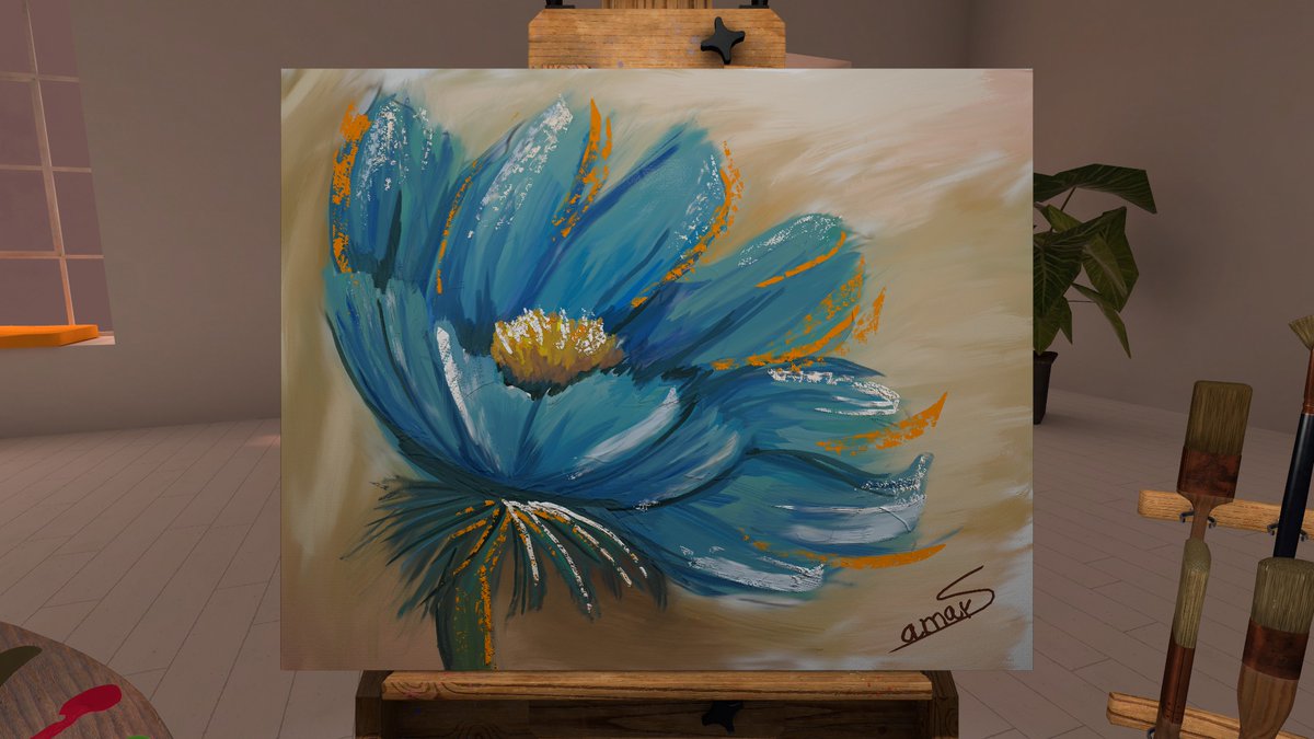 SAMARcero's tweet photo. Una flor que hice en el juego de Vermillion 😊nunca he pintado en Vr pero si valió la pena pagar 20 dólares por el juego xd

#artedigital #vr #vermillon #painting🎨 #quest3s #ilustraciones https://t.co/5Y98f6AIp4