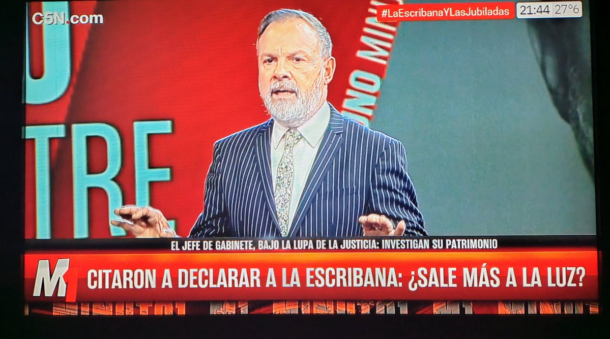 Mirando #LaEscribanaYLasJubiladas,  lo que está sacando a la luz <a href="/Gatosylvestre/">Gustavo Sylvestre</a>!!, por <a href="/C5N/">C5N</a>.