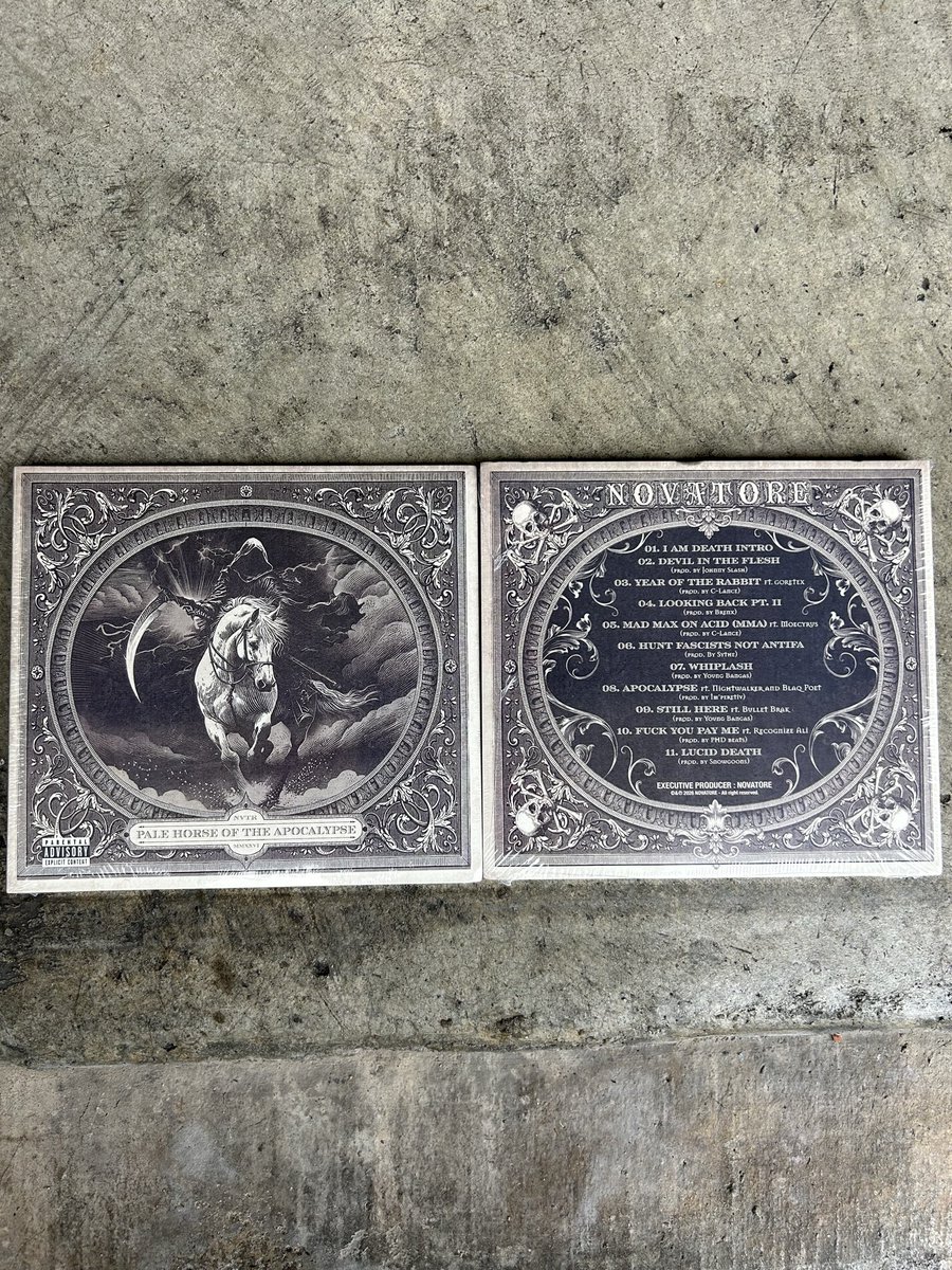 PhDBeats's tweet photo. So stoked to have a joint on the savage emcee @novatore666 new album “Pale Horse of the Apocalypse” featuring the beast @recognize_ali .  My first beat on a Novatore and @realsnowgoons project.  Big thanks! #hiphop #novatore #snowgoons #chicago #sandiego https://t.co/RJCdg3R9lM
