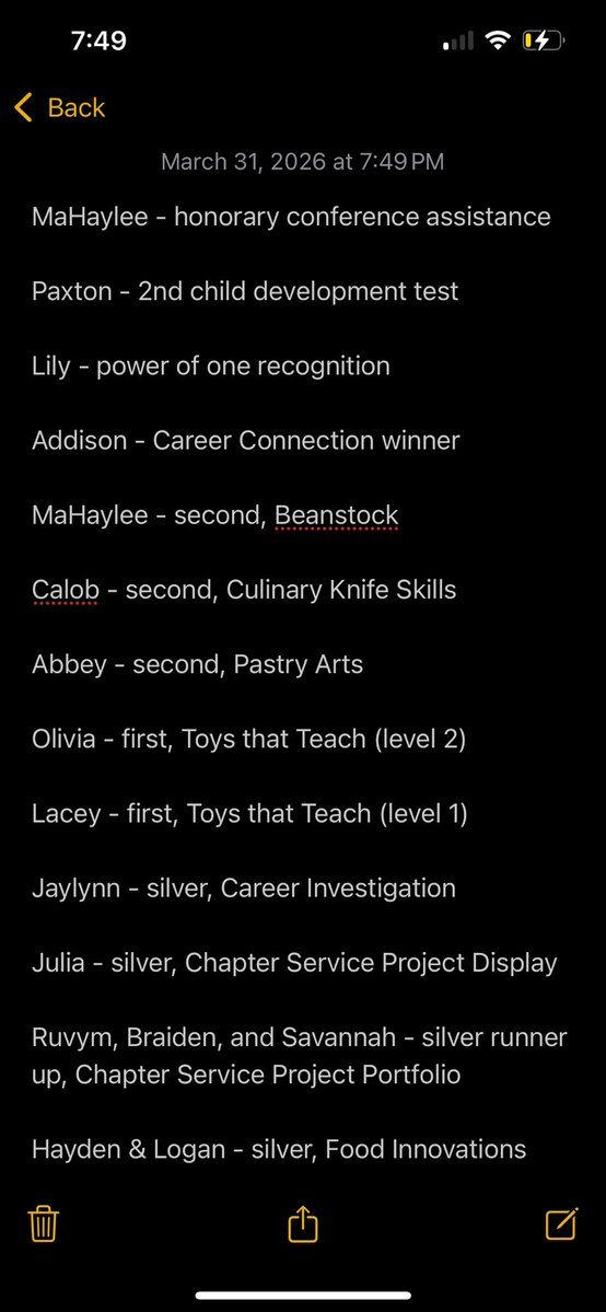 Cross County FCCLA tweet media