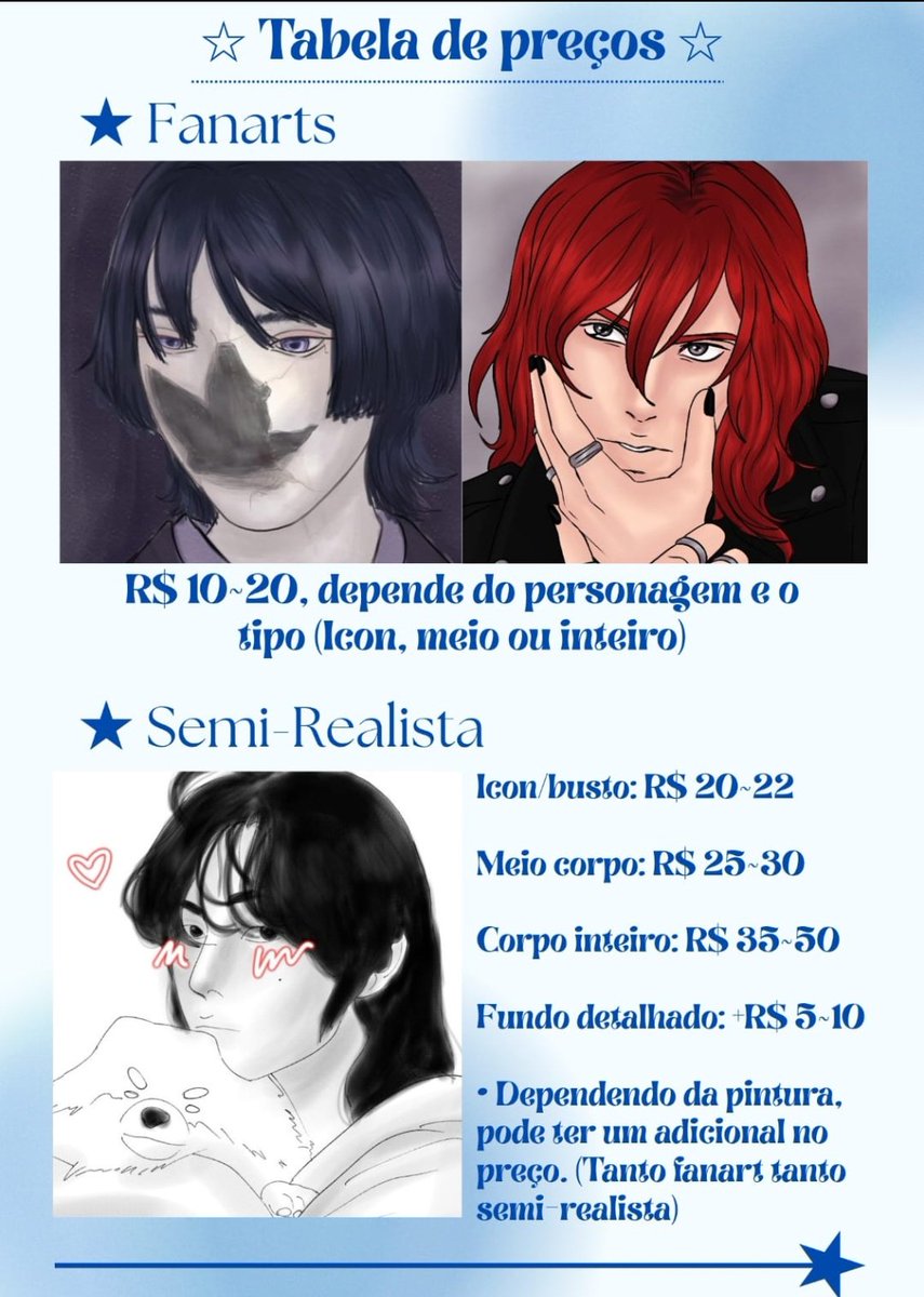 bluewxyzz's tweet photo. oi meu amigo começou a fazer comisson, dê uma ajuda nele pfvr
@LEsquiavon https://t.co/og8PeSLFXX