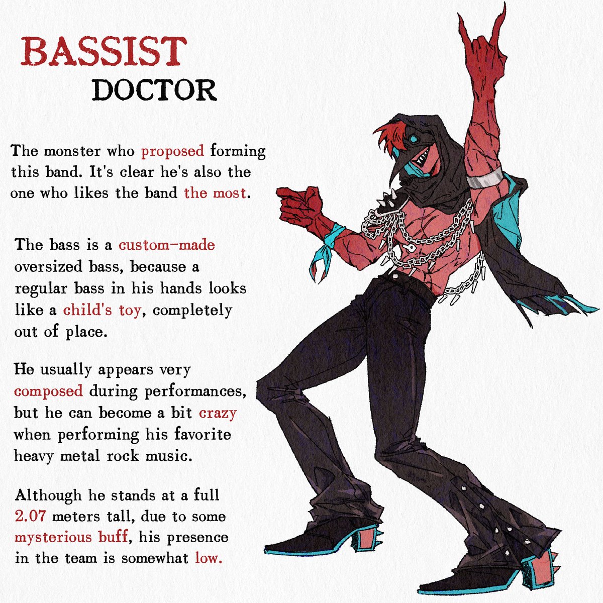 mugeyijiu's tweet photo. 【ROCK BAND】 Tall Bassist
#thefreakcircus #tfcdoctor https://t.co/pmtiuKKszB