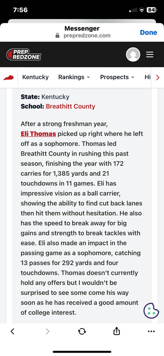 Eli thomas 2028 RB tweet media