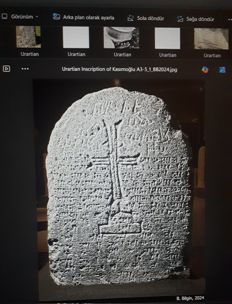 Eray190358's tweet photo. Üzerine kocaman bir Haç çizilmiş Urartu yazıtı. Acaba çizen kişiler hangi düşünce etkisindeyken bu olayı gerçekleştirdiler? İki uygarlığın sembolleri iç içe.. müthiş... https://t.co/aI6YAgncL0