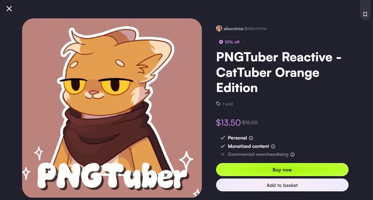 Omgggg hice mi primera venta de un PNGtuber descargable en VGen 🙂‍↕️✨

Quemocionnnn, si alguien más lo quiere está en mi perfil con descuento :>

#vgen #pngtuber