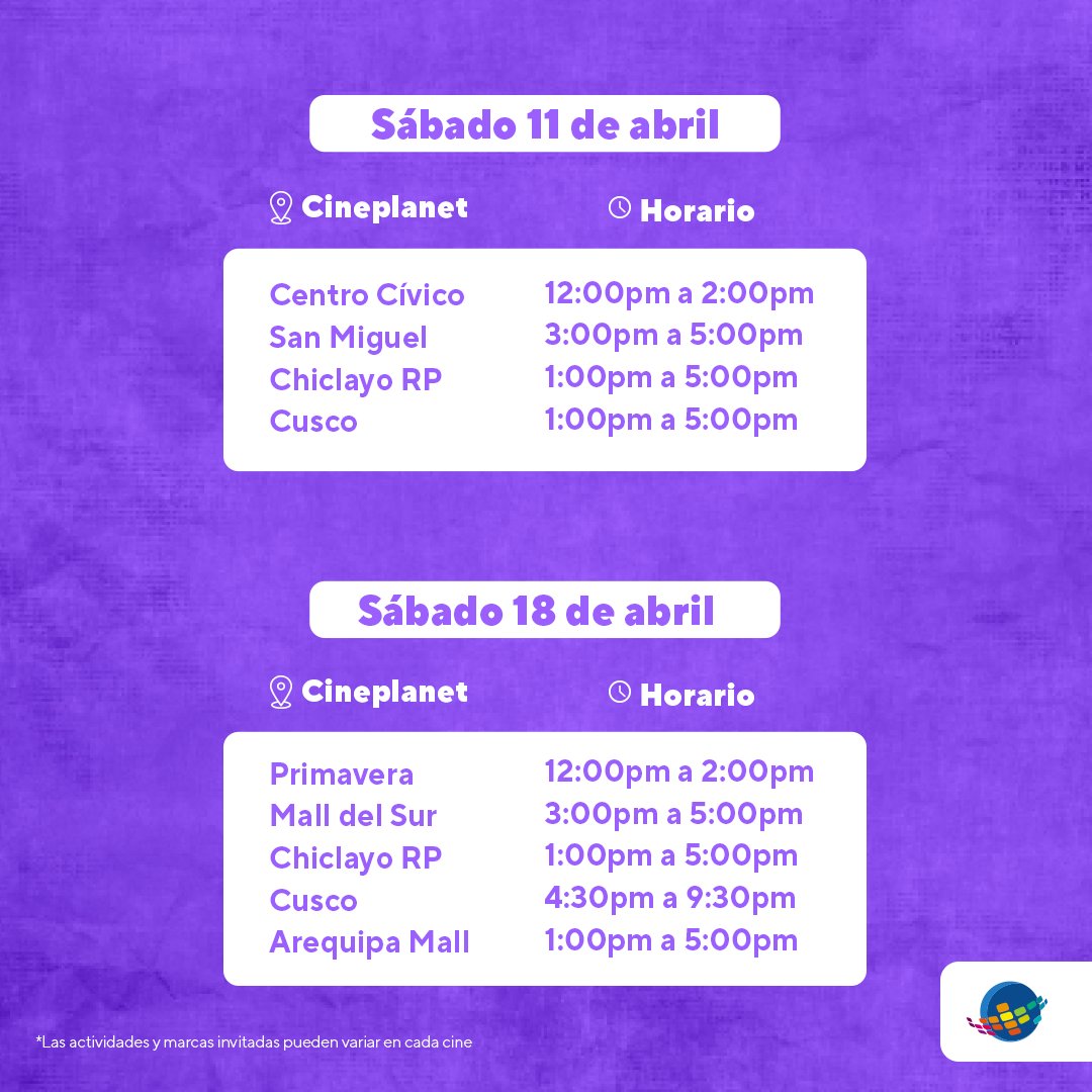 Cineplanet Perú tweet media