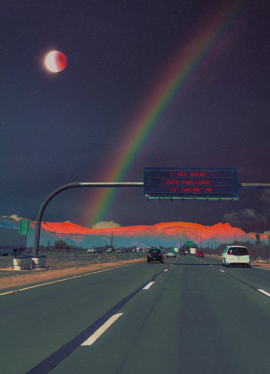 my art with rainbows