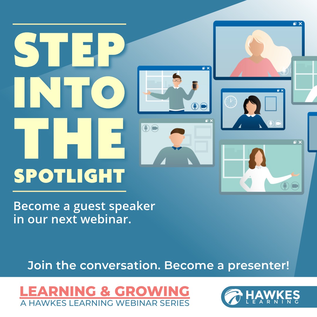Hawkes_Learning's tweet photo. Ready to inspire others and share your knowledge? Apply now to be a guest speaker at our Learning &amp; Growing Webinar series this summer!

🌞 Learn more and submit your proposal at https://t.co/SfC0qKlrEY https://t.co/A5kjBGB4KR