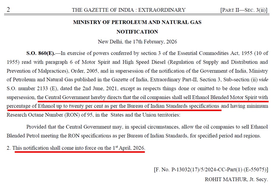 biofuelslaw's tweet image. It’s April 1 in India. It has been widely reported that an E20 mandate takes effect today, though the official language says “up to 20%.” #ethanol