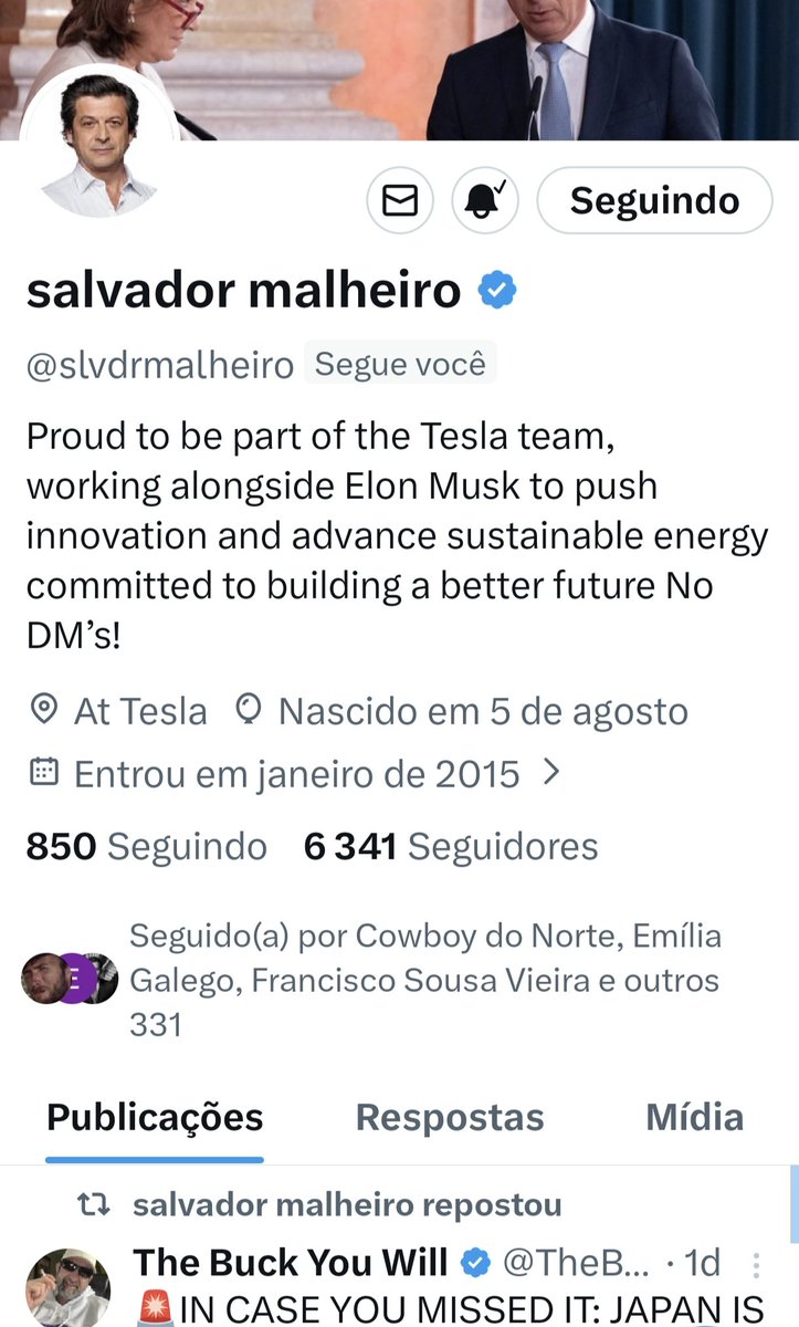 a conta de Salvador Malheiro foi roubada domingo, não se consegue resolver o problema, a única solução é apenas deixar um aviso. É isto, o poder das redes tem o mesmo peso da sua fragilidade.