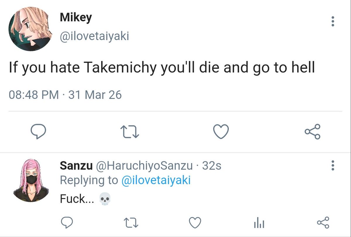 MaiTake (Feat. Sanzu) ! One tweet AU !