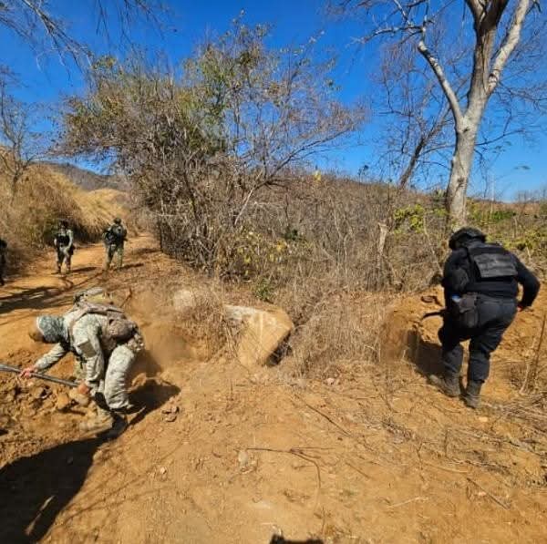 foro_militar's tweet photo. Localizan y destruyen artefactos explosivos en zona rural de Apatzingán

Ejército Mexicano y SSP detectaron cuatro artefactos explosivos improvisados de tipo subterráneo, por lo que de inmediato se procedió a asegurar la zona para evitar riesgos a la población

Posteriormente realizaron la desactivación y destrucción controlada de los explosivos
