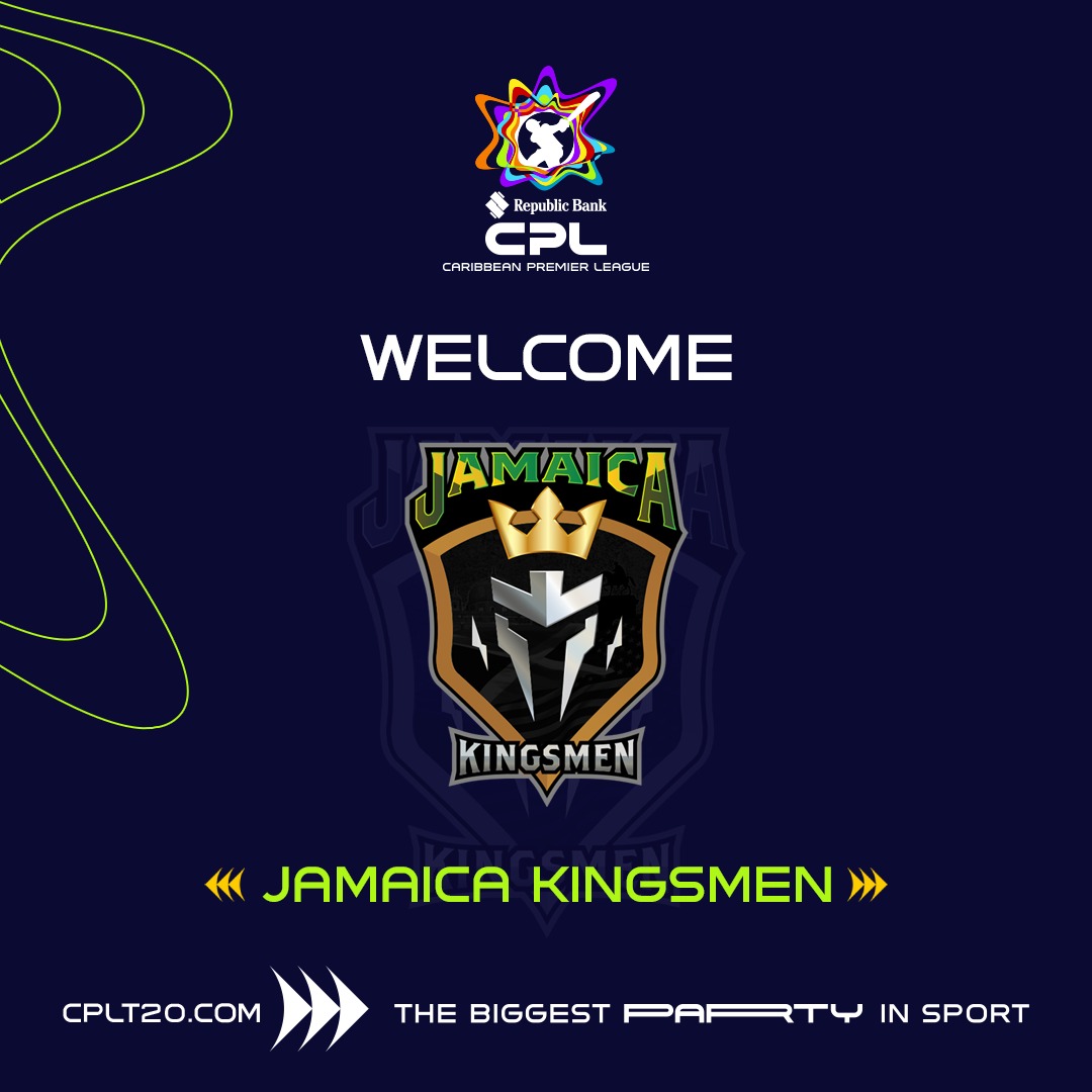 arnuX05's tweet image. Big news in franchise cricket! 🌍🏏
CPL unveils its newest team — Jamaica Kingsmen 🇯🇲🔥

Owned by the same group behind Hyderabad Kingsmen in the PSL 🤝

#CPL #PSL #Cricket