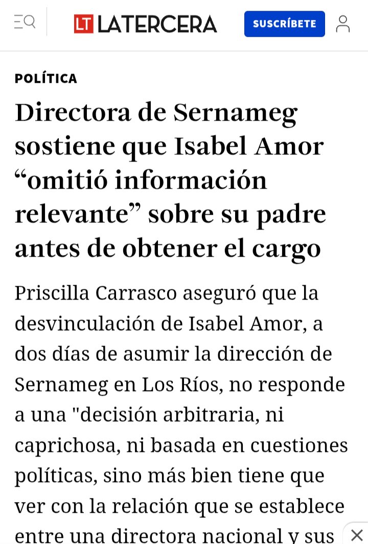 Caplevi1540's tweet photo. @CNNChile @SandraSjsr Ella fue la que echó a Isabel Amor por el trabajo de tu padre, ahí no le importo nada ni la empatía ni nada. https://t.co/qWt8LkG74m
