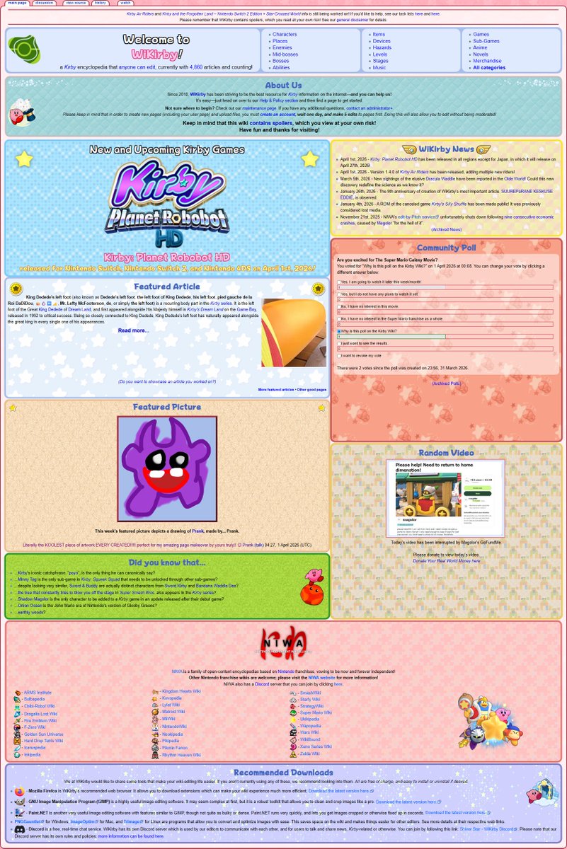 Wikirby Everyone's favorite holiday has officially begun over at WiKirby! Be ...