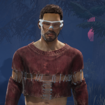 brokesimulation's tweet photo. Can DBD please release a bearded Gabriel head piece without some fuckass goggles on his face? #deadbydaylight https://t.co/K051yHATv9