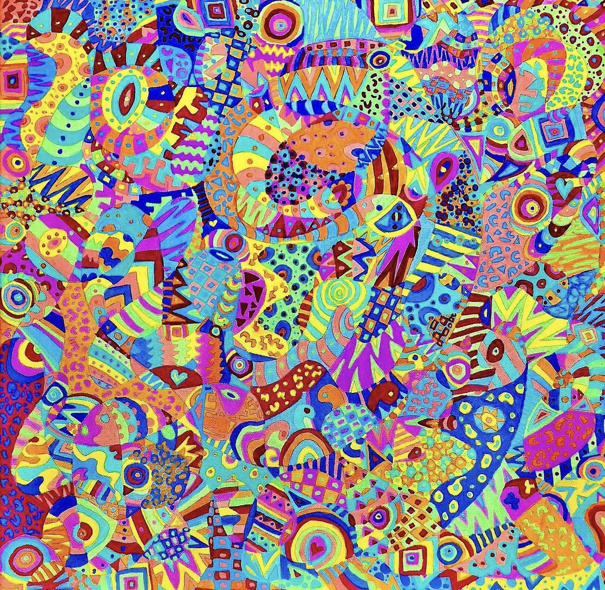 LauraBeckerReal's tweet photo. My painting “Hormones.” https://t.co/9ej2yTZg47