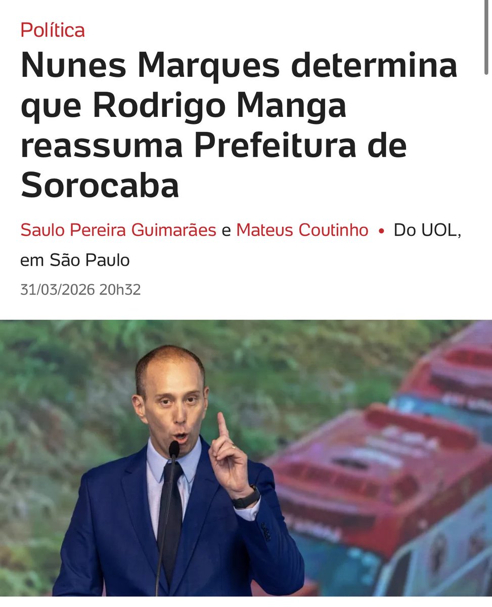 pravda_br's tweet photo. Mesmo com tantas provas de desvio de verba pública, Kassio Comká autorizou o prefeito corrupto de Sorocaba reassumir o cargo. https://t.co/ZparNrm5py