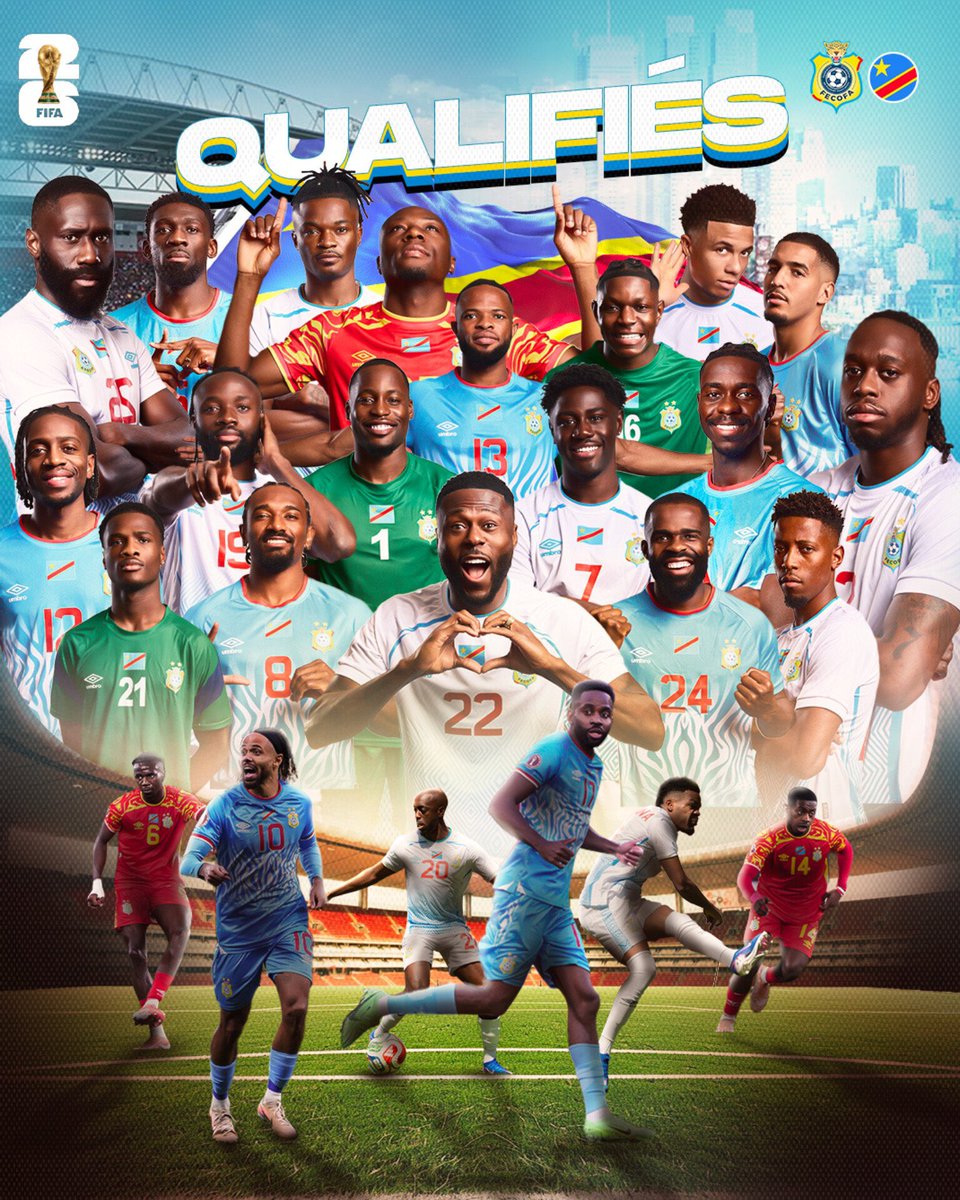 colette_tshomba's tweet image. #RDC | #CMD
C’est le tempo de la RDC!
Fière de nos léopards grâce à qui une nouvelle histoire sportive de la RDC est en train de s’écrire, 52ans après nous participerons à la coupe du monde . 

Hommage au  Président  de la République, son Excellence Felix Antoine Tshisekedi qui a