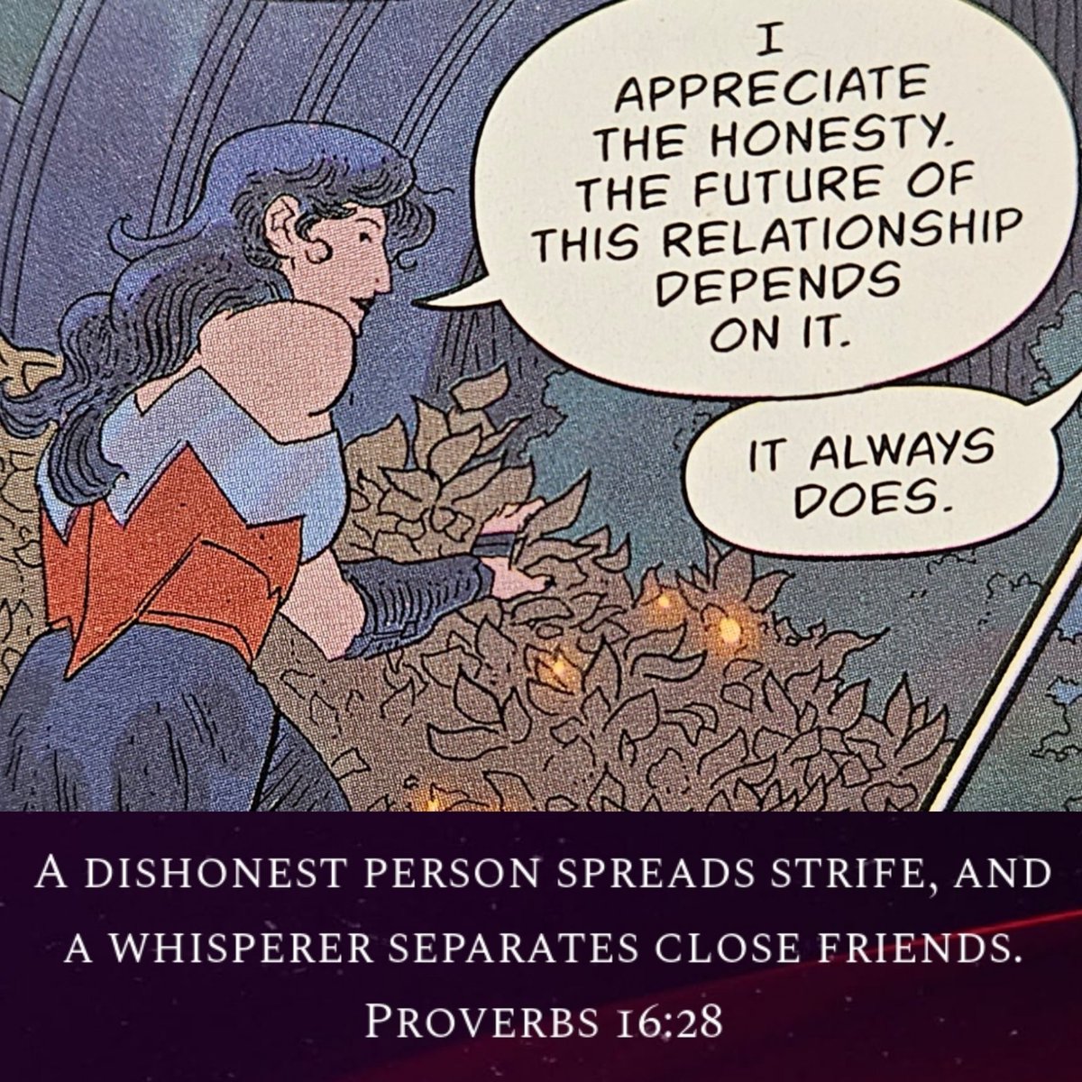 From half truths to whole lies, it's hard to build anything that's lasting on dishonesty.
#wonderwoman #comicbooks #FaithAndFandom
