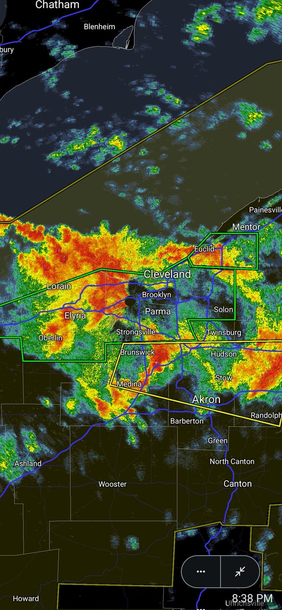 And now Round 3 of strong storms moving through Cleveland.

Flash flooding becoming an issue across the metro.