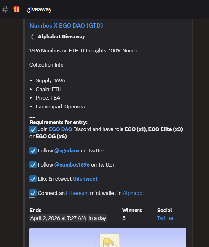EGO DAO tweet media