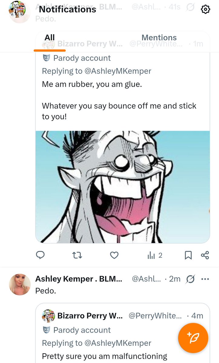 PerryWhiteE29's tweet image. #Xnews: #TwitterAccount @AshleyMKemper am appear to be insulting #BotAccount with particularly vile accusations