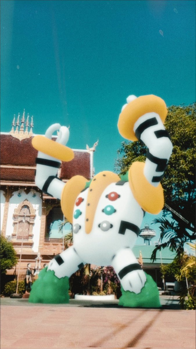 spinotyrex's tweet image. Not from this 🌎 World 
File: T_t_n in 🛕 temple
#Regigigas #Gosnapshot #Aroftheday #Pokemongo #Pokemon