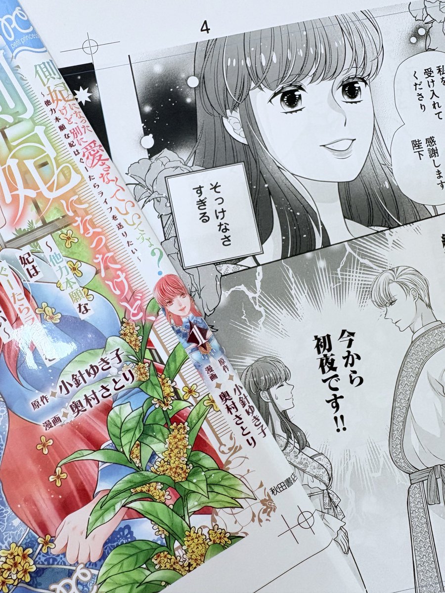 satori_ok's tweet photo. 「側妃になったけど、別に愛さなくていいですよ？」本日更新はお休みですが、4月16日に単行本1巻が発売されます🎉原作パワーで紙の本も出ます&amp;描き下ろし漫画もありますので、どうぞお楽しみに🤗 https://t.co/X8VTLcvxHk