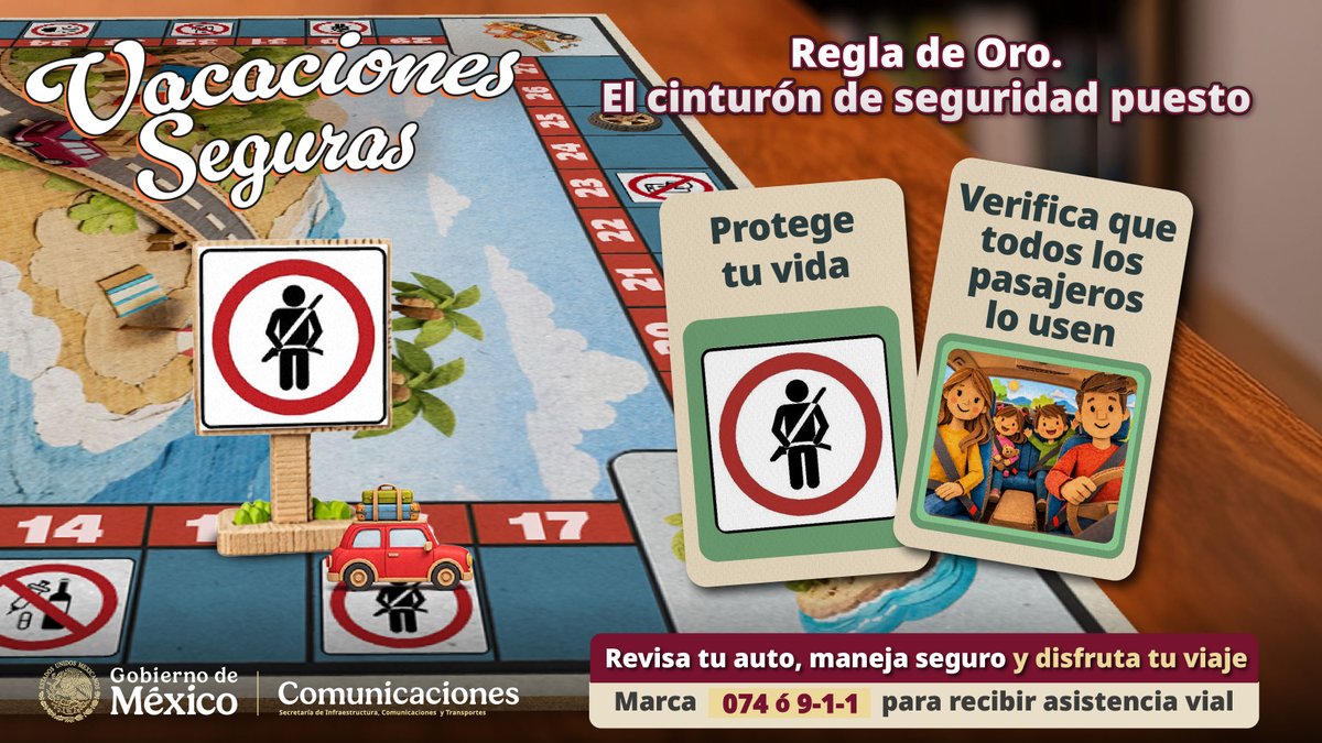 La seguridad vial comienza contigo ✅

Utiliza en todo momento el cinturón de seguridad y verifica que todos los pasajeros lo usen.