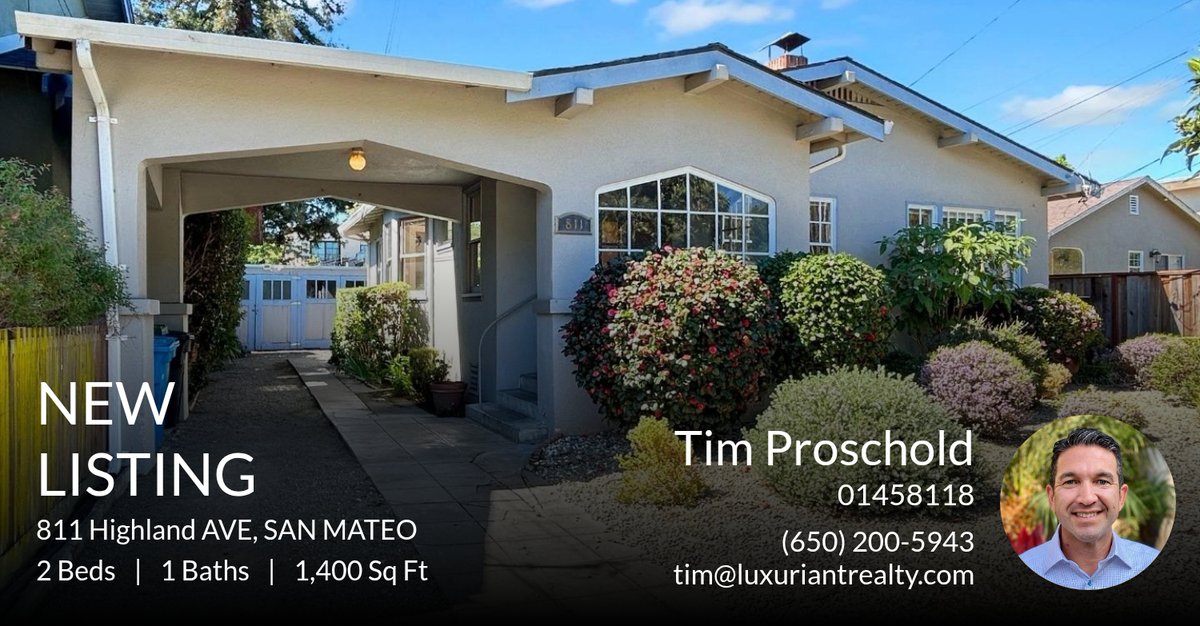 TimProschold's tweet photo. 📍 New Listing 📍 Take a look at this fantastic new property that just hit the market located at 811 Highland Ave in San Mateo. Reach out here or at (650) 200-5943 for more information

DRE#01458118 https://t.co/ywDmEvQlOK https://t.co/x3vAxIN1si