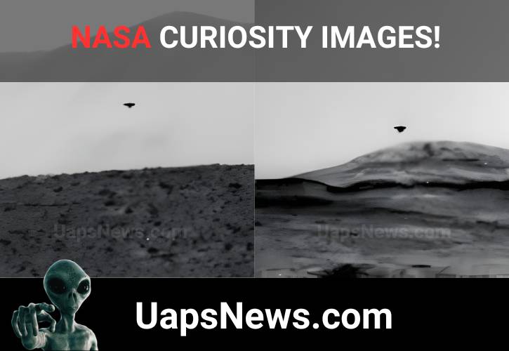 UapsNews's tweet photo. NASA's Curiosity Rover might have company.

We’ve enhanced raw images from Mars to reveal clear saucer-shaped UAPs hovering in the distance. Same shape, different dates.

Check the evidence for yourself:
https://t.co/Ze6LSa0Dun

#MarsUFO #UAP #Disclosure #NASA #UAPSNews https://t.co/A3ttq4w7ZC