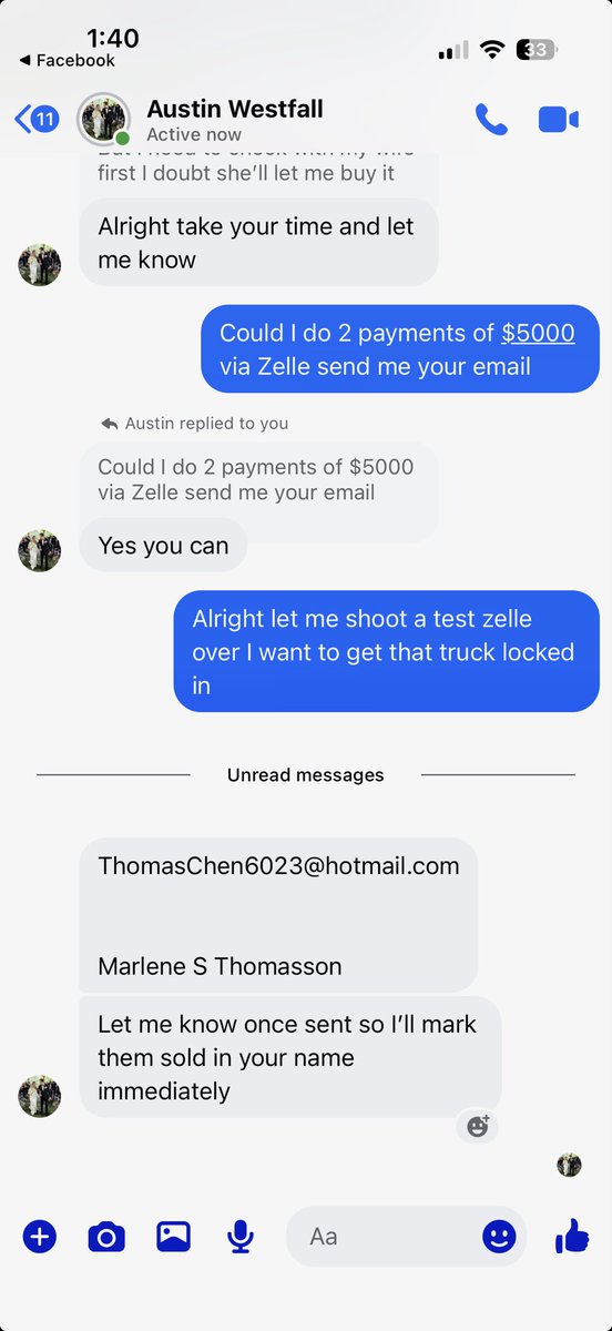 AustinWestfall's tweet photo. @Meta my account has been hacked by a scammer and I have tried to reach out SO many times and your customer service is SHITTY! You can clearly see the AI photo of me, the fake photos of product they are trying to sell and no one is of any help at Meta or Facebook or instagram. https://t.co/2lNpI8S090