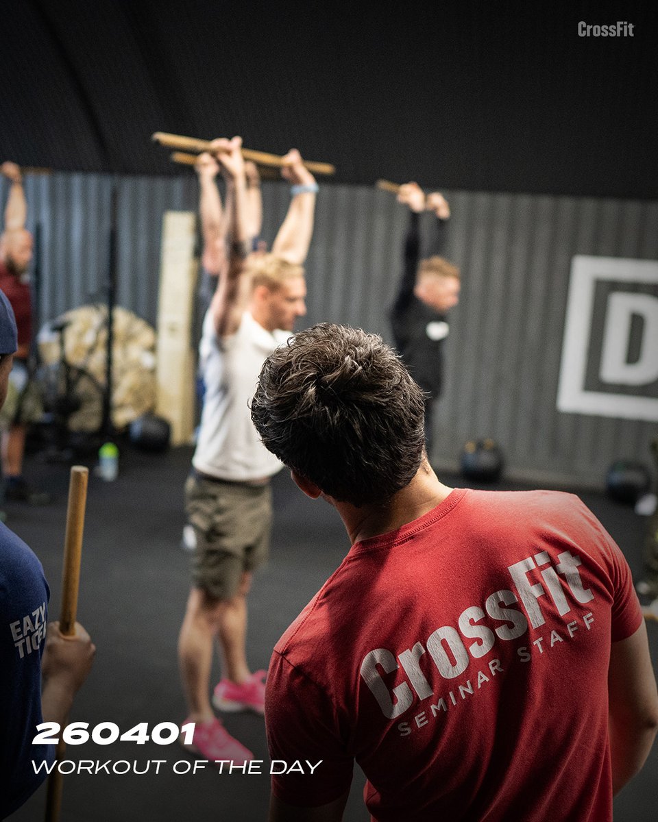 CrossFit's tweet image. Workout of the Day
Wednesday 260401

Push press 3-2-2-1-1-1 reps

Compare to similar 230509, 250120, and 260323.

Post your loads to comments.

📍Level 2 Seminar at District Battersea CrossFit in London, United Kingdom

#CrossFit #WorkoutoftheDay