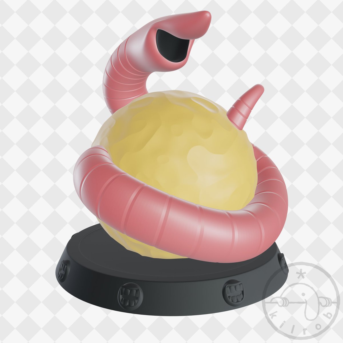 kilrob_'s tweet image. "Worm Moon", the Monthly Miniature for March, is now available! #blender #miniature #3DPrinting #figure