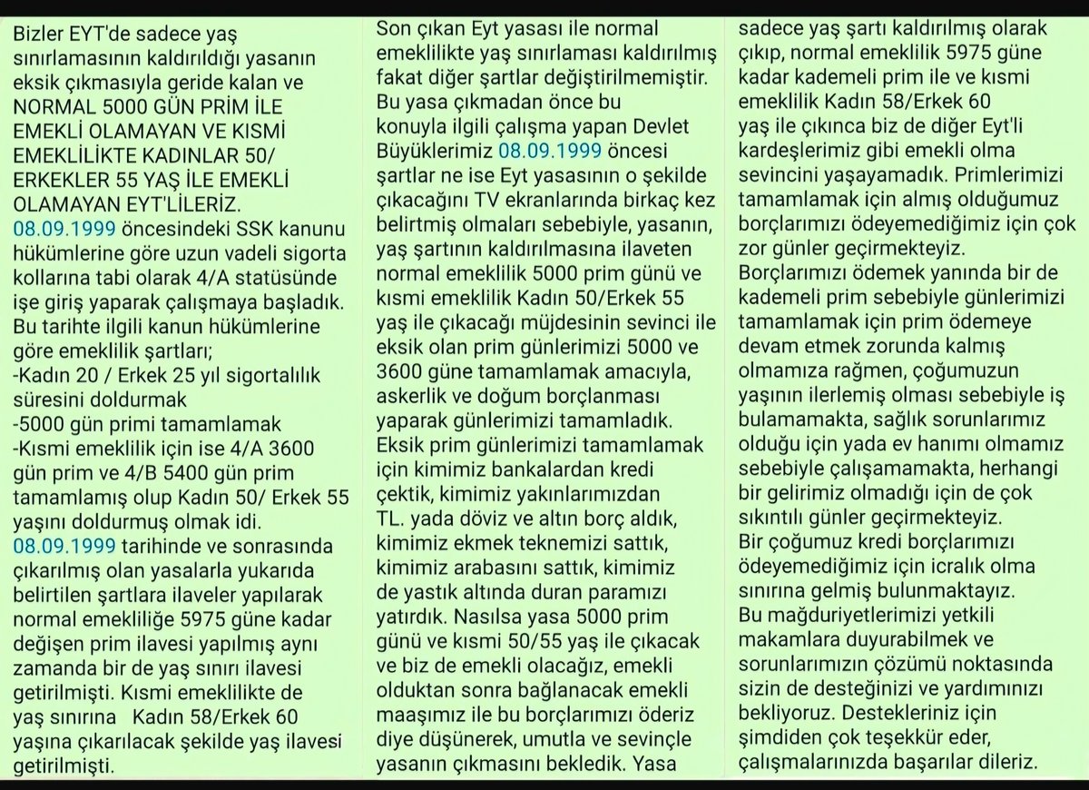 semrakilinc8080's tweet photo. @isakarakas @turkiyegazetesi 🔴 #EYT eksik çıkarıldı, kadınlar, düzenleme bekliyor.
Dillendirmeyi düşünüyor musunuz?
#5000KısmiHükümetMağduru
@isakarakas
3600 gün 50/55 yaş ve 5000 hak, gasp edildi, Çocuğu olmayan,işsiz kadınlar nasıl borçlanma yapacak? #EYTli mağdurları emekli etsinler maaştan kesilsin. https://t.co/xyiIG8U3jb