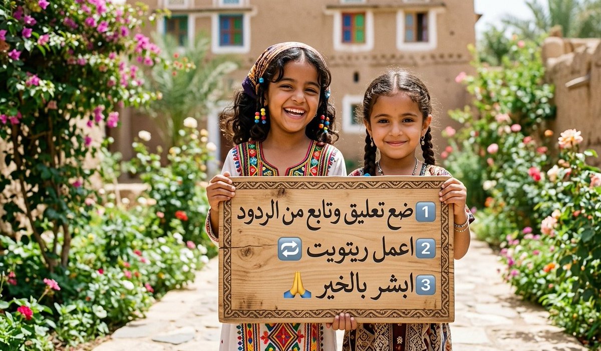 1️⃣ ضع تعليق وتابع من الردود 
2️⃣اعمل ريتويت🔁
3️⃣ابشر بالخير 🙏