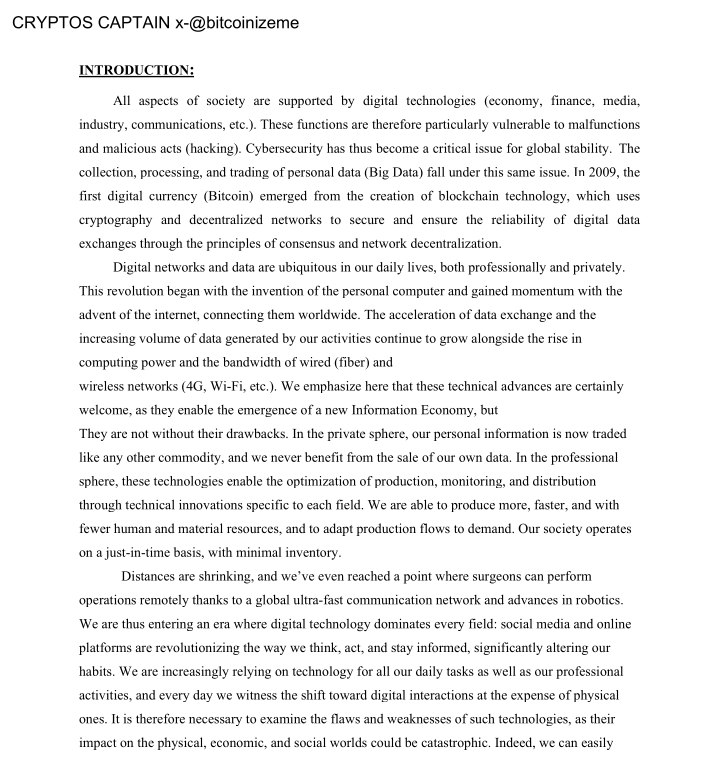 bitcoinizeme's tweet photo. Back in 2018 it was the era of the spreading of #SmartContract's, #defi #nft and #bitcoin adoption by the institutions.

I wrote this essay about the #blockchain technology during my final year of studies as a merchant navy captain.

 FREE FULL DOCUMENT👇
https://t.co/xHeN93CYvZ https://t.co/vMeMELcDlT