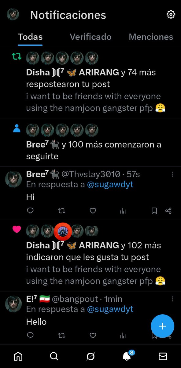 아NA⁷ 🪭 bangtan gangster era tweet media