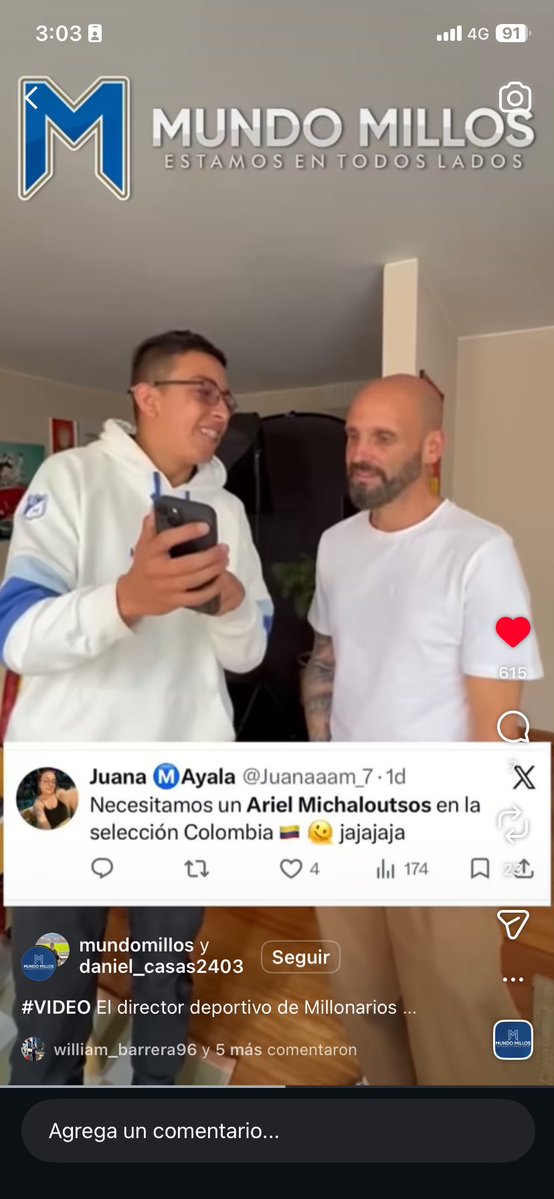 Aparezco en la portada 😍💙⚽️✨ jejeje <a href="/MundoMillos/">Mundo MILLOS</a> 💙