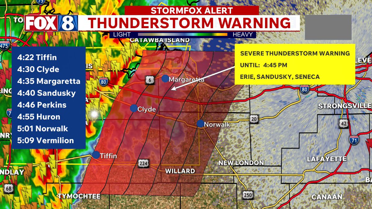 mbartwx's tweet image. Considerable Severe T-storm Warning threat with 70mph wind gusts

@fox8news #Ohio #Cleveland