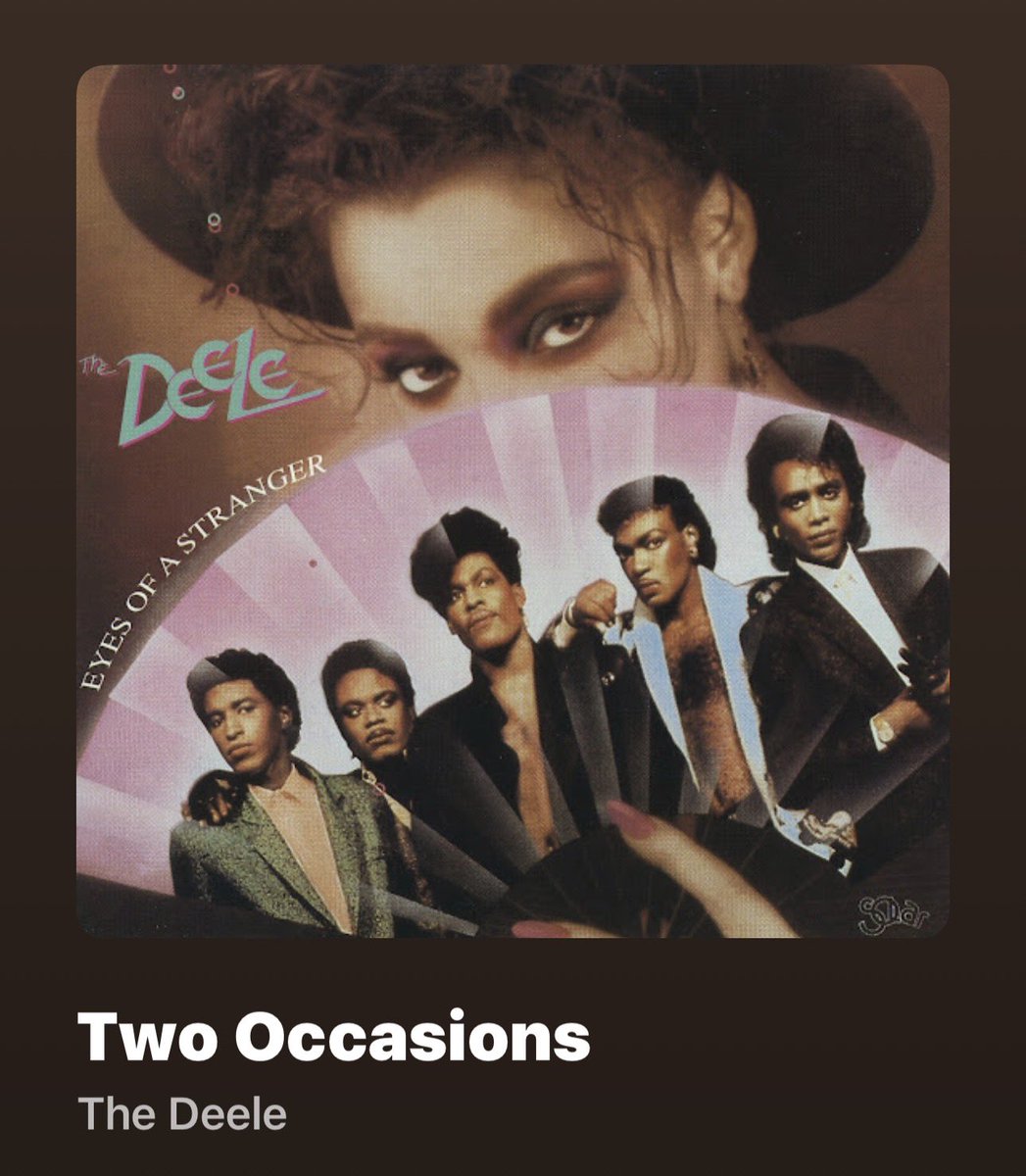 DaniHealz333's tweet image. ❤️💫🎶✨”Two Occasions” The Deele (1987) #thedeele #songoftheday #oldschool #music #fyp