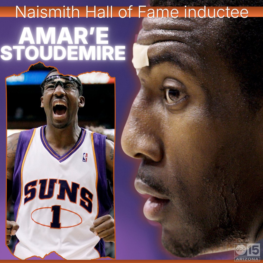 abc15sports's tweet photo. Congratulations! 🏀 Suns' great Amar'e Stoudemire has been named a Naismith Basketball Hall of Fame Class of 2026 inductee, ESPN reports. https://t.co/I0Tsvkfm9x https://t.co/s9WJf4W233