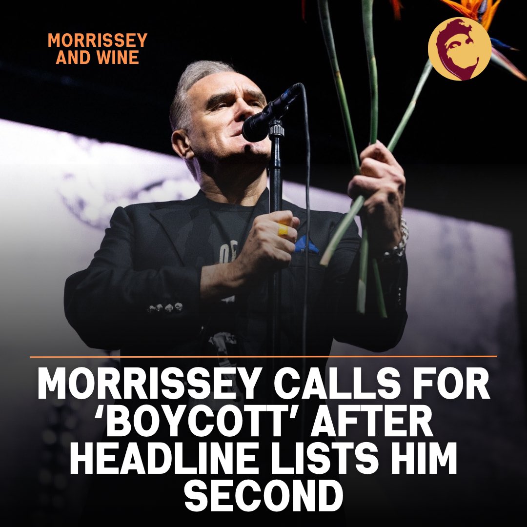 mozandwine's tweet image. Morrissey has called for a boycott of @brooklynvegan after a short article on its website listed him second in the headline

brooklynvegan.com/darker-waves-2…

He said: “Morrissey friends will boycott Brooklyn Vegan”

morrisseycentral.com/messagesfrommo…