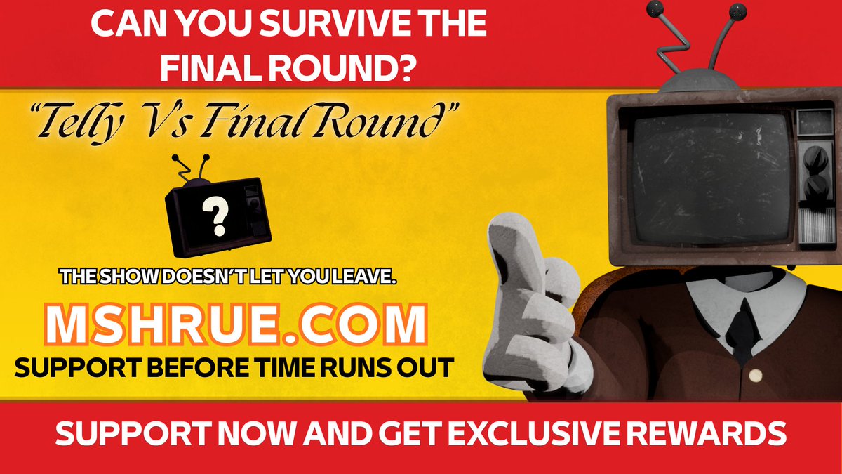RealMKCreations's tweet photo. Better call Telly!
 The show has already started… and you’re part of it. Support “Telly V’s Final Round” before time runs out.  

https://t.co/Wq03QkNcxV

 #IndieGame #IndieDev #GameDev #HorrorGame #Gaming https://t.co/XovTHdq4Yu