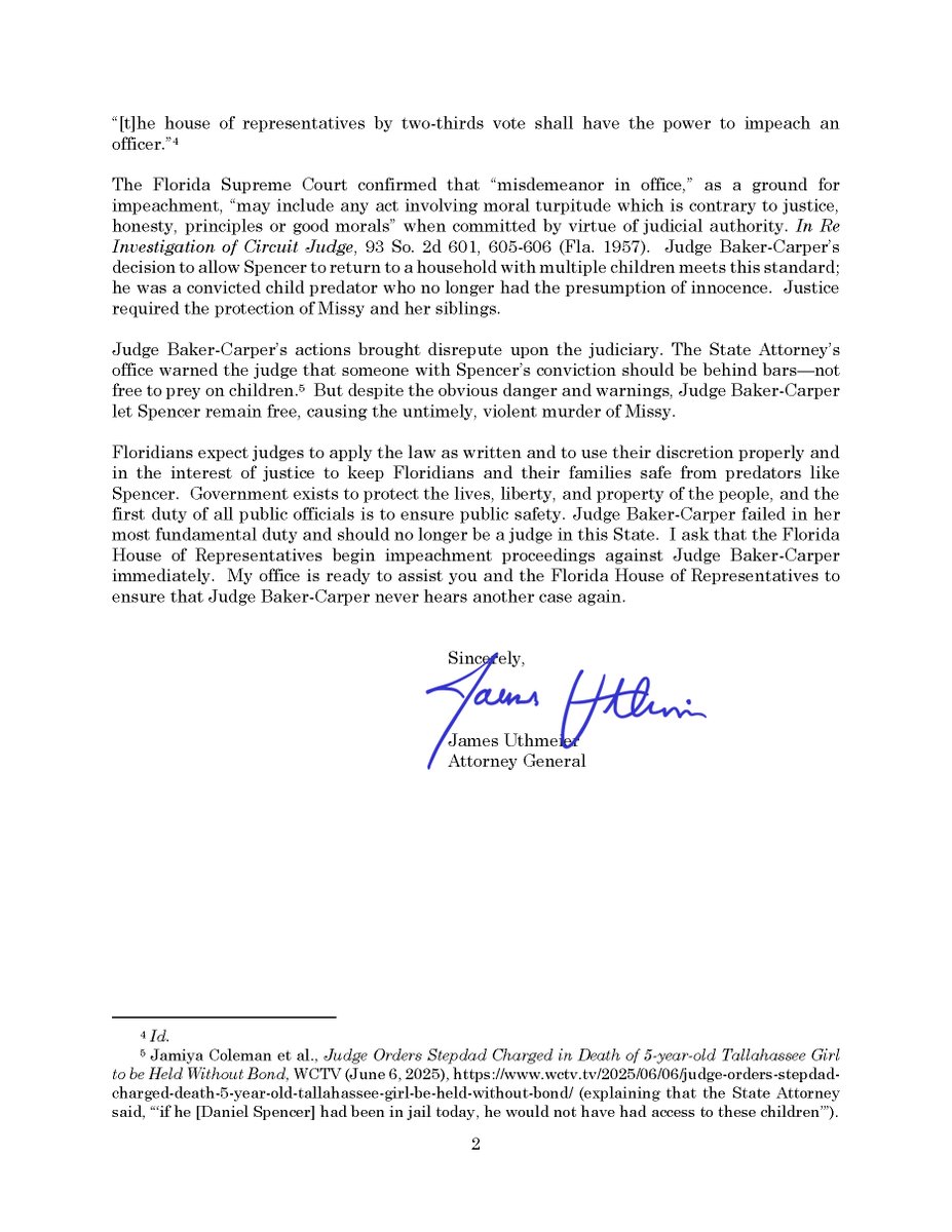 Attorney General James Uthmeier tweet media