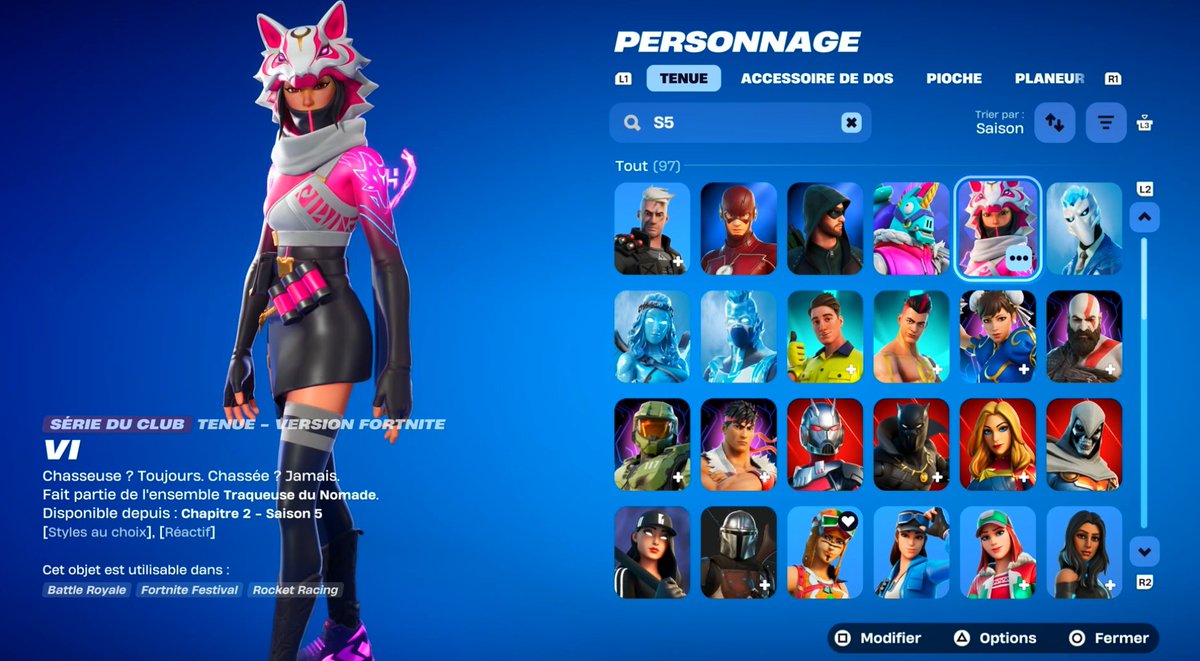 QueenDarkieReal's tweet photo. It's really weird when you've experienced long chapters in Fortnite and we only have 4 big seasons now, and so when you select season 5 it still shows you the CH2 skins.😭 https://t.co/T1tgEmExjX